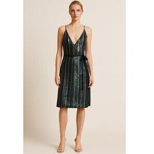 Robert Rodriguez Sequin Wrap Dress New With Tags Extra Small